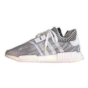 Mens Adidas NMD R1 Primeknit Running Shoes Size 10.5 Gray White